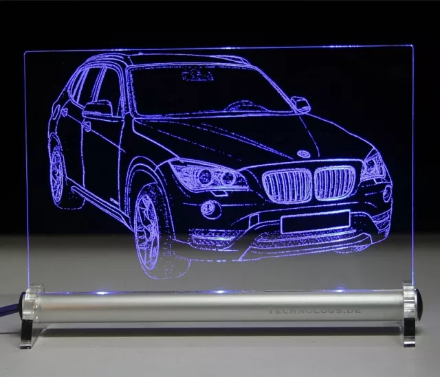 LED Leuchtschild graviert ist  BMW X1 E84 SUV Kombi Facelift 2012 top Geschenk