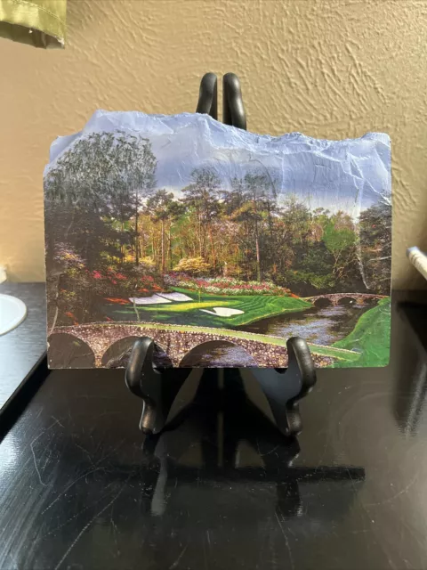 Painting On Slate; 12th Hole At Augusta Pines Golf Course; The Masters Course