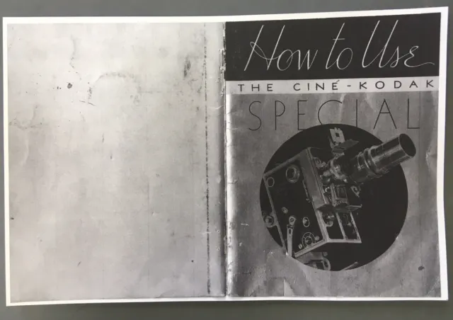 Cine-Kodak Special Users Manual 1939 (Reprint)