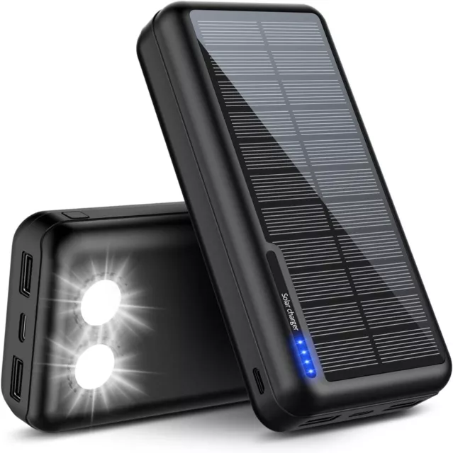 Batterie Externe Chargeur Solaire 26800mAh Power Bank Téléphone Tablettes USB-C*