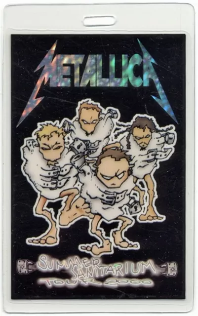 Metallica 2000 Summer Sanitarium concert tour foil Laminated Backstage Pass