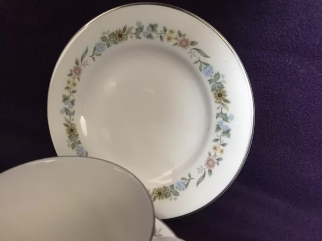 ROYAL DOULTON “Pastorale” - Bone China TRIO - Tea Cup, Saucer, 6.5” Plate 3