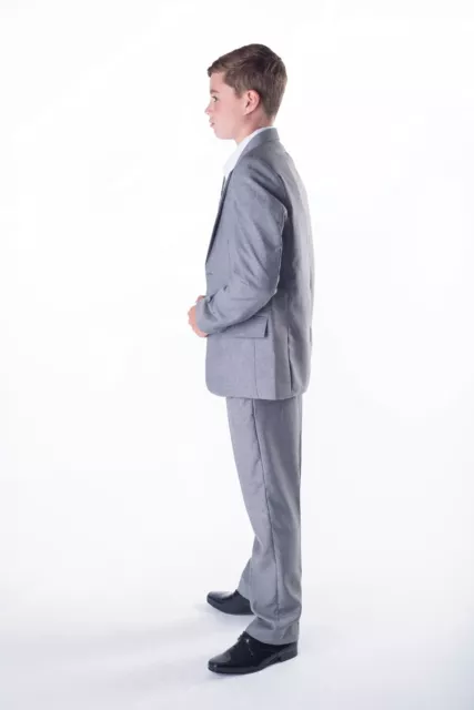 Boys Suits, Wedding Suits, Page Boy Suits Prom, Light Grey, Choose Cravat Colour 2