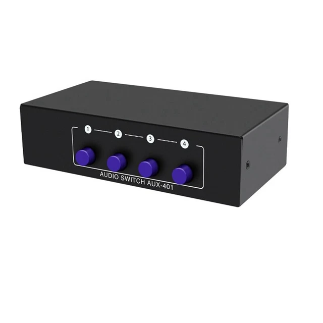 MOUDOAUER Selettore Audio RCA Bidirezionale: Commutatore Stereo 2-in-1-out / 1-in-2-out, Per Cuffie, Altoparlanti E Amplificatori, Plug And Play - 2