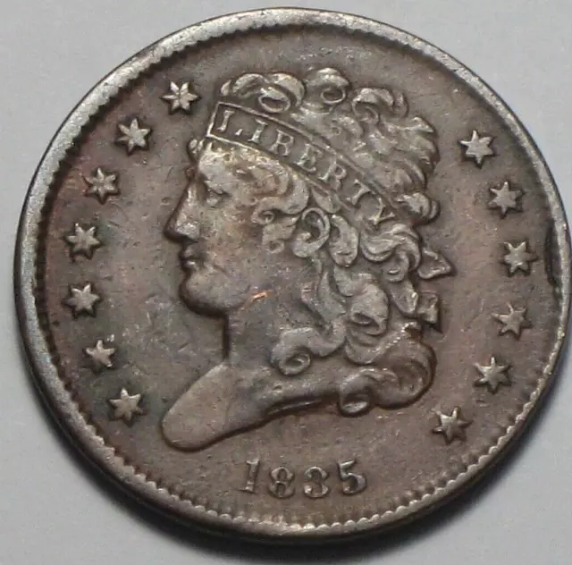1835 Classic Head Half Cent 1/2 Cent