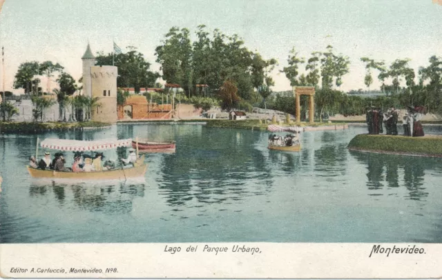 MONTEVIDEO - Lago Del Parque Urbano Postcard - Uruguay - udb - 1906