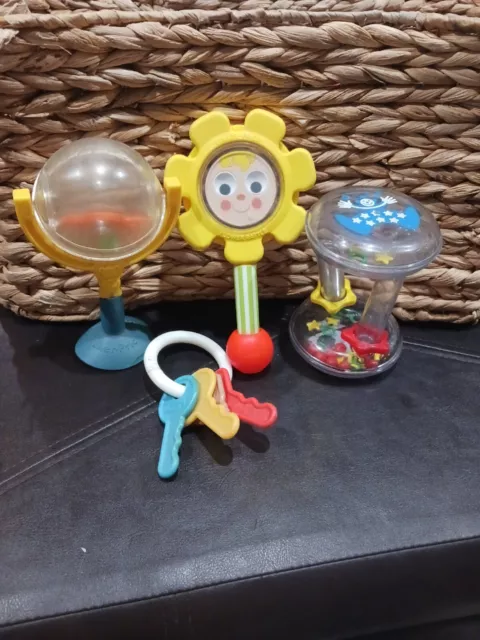 Vtg Baby Rattle And Toys