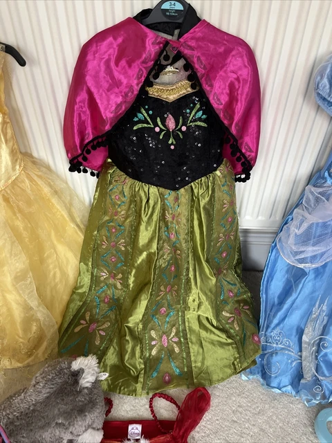Pacchetto costumi fantasia principessa Disney X 11 età 5-6 + 7-8 accessori 5