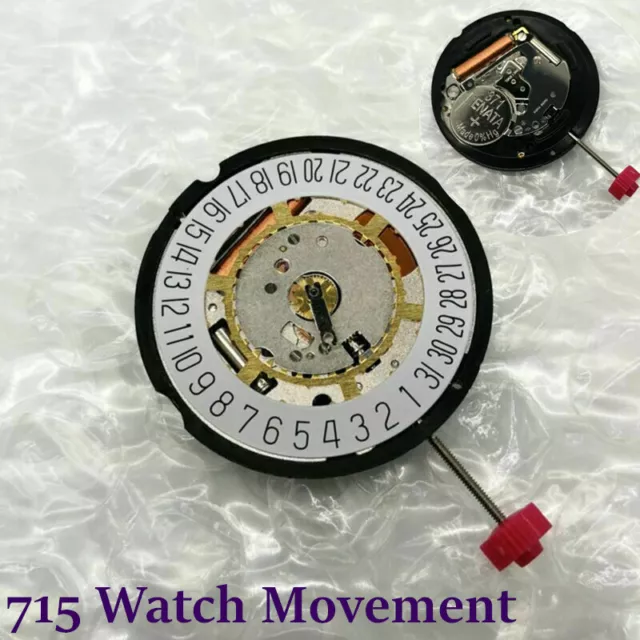 Quartz Watch Movement Date @ 3'/ 6' 3 Hands For Swiss Ronda 715 Watches Pats