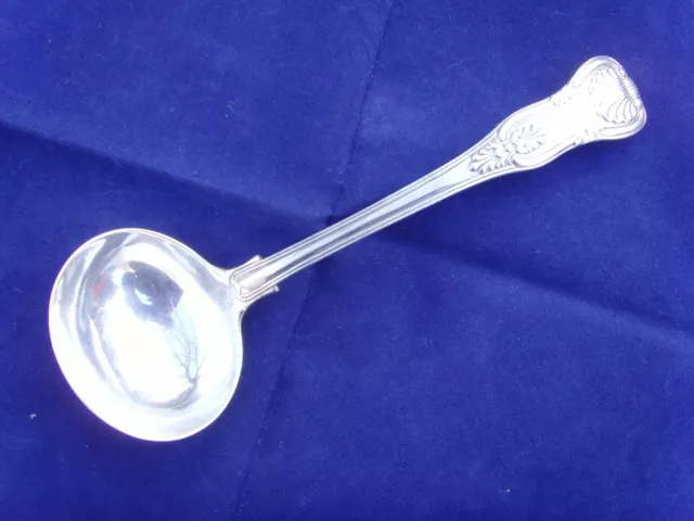 Heavy Antique Sterling Silver Kings Pattern Sauce Ladle London 1840 George Adams