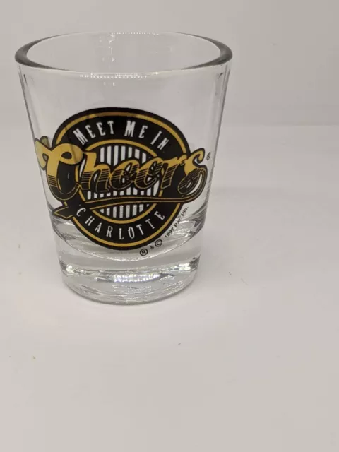Vintage Collectible Shot Glass CHEERS Charlotte  MEET ME
