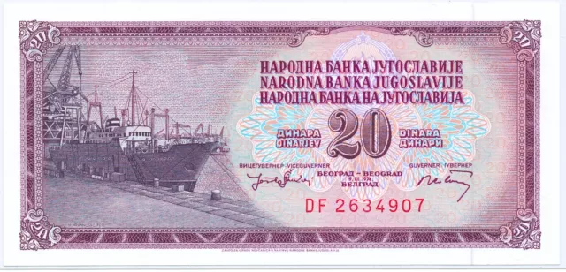 Yugoslavia 20 Dinara 1974, P.85b_UNC