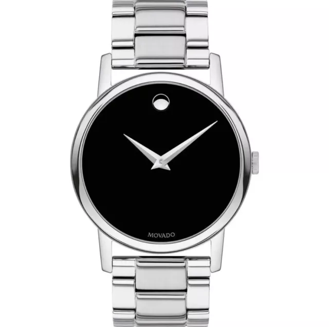 Movado Museum Classic Watch Swiss Quartz Black Dial Watch - 2100014 ($895 MSRP)