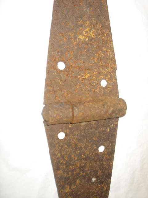 Vintage 20" Rusty Iron Hinge DoorGate Barn Old Farm Barn Find Primitive 3 1/2" W 4