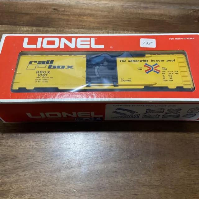 Lionel O-O27 Gauge #6-9767  Rail Box Car - The Nationwide Box Pool *