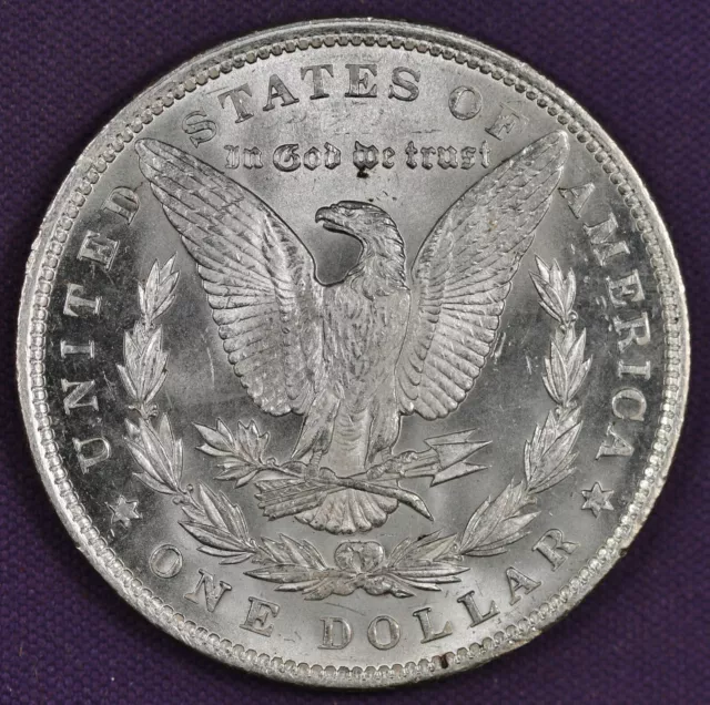 1891 Morgan Silver Dollar.  Gemmy Cartwheel Effect.  BU.  194664 2