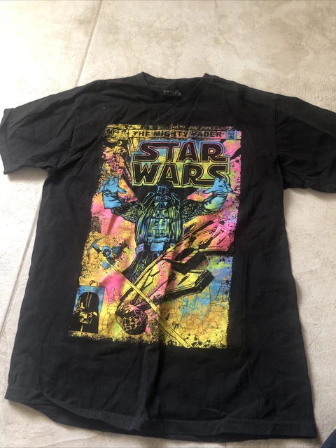 Star Wars Shirt Adult Large Black The Mighty Vader Comic Graphic Mad Engine Mens