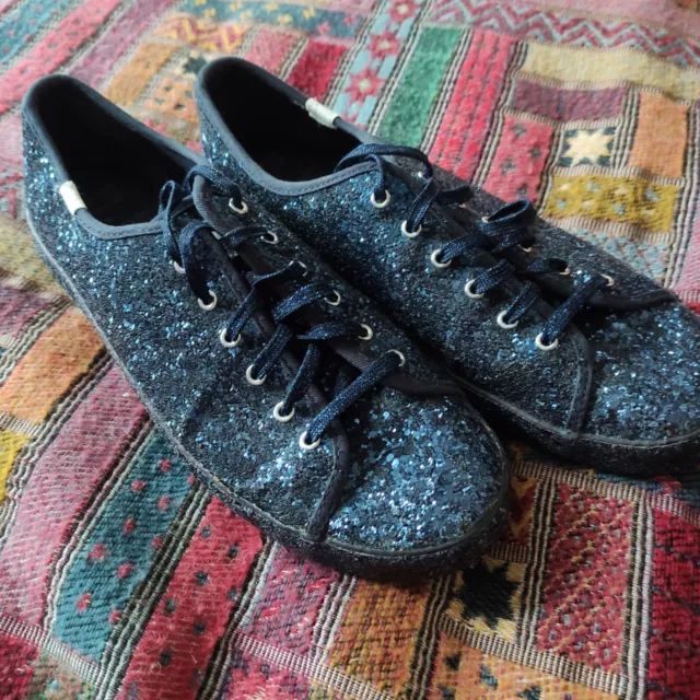 KATE SPADE BLUE Glitter Keds Ladies Trainers Size 7. 30.00 PicClick UK
