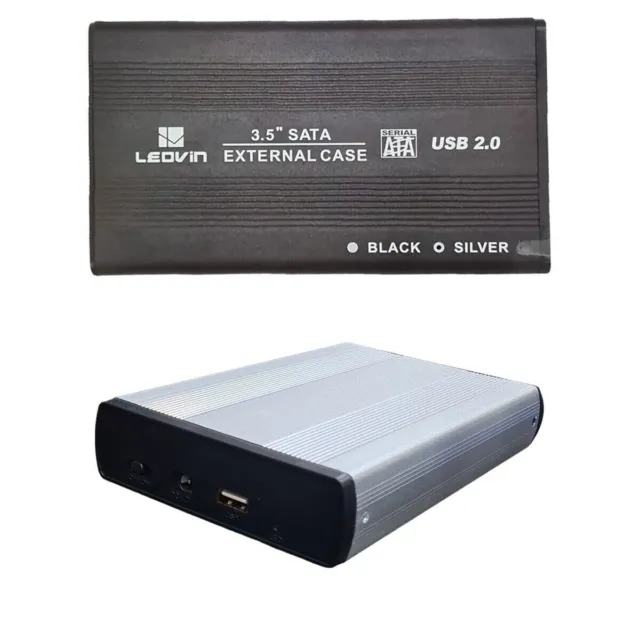 Case Box Esterno  Hardisk Hard Disk Alluminio Hd 3.5" Sata Usb 2.0 Hdd Le-106 Sc