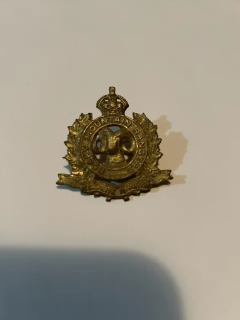 Rocky Mountain Rangers Cap Badge KC WW2 ERA Canadian