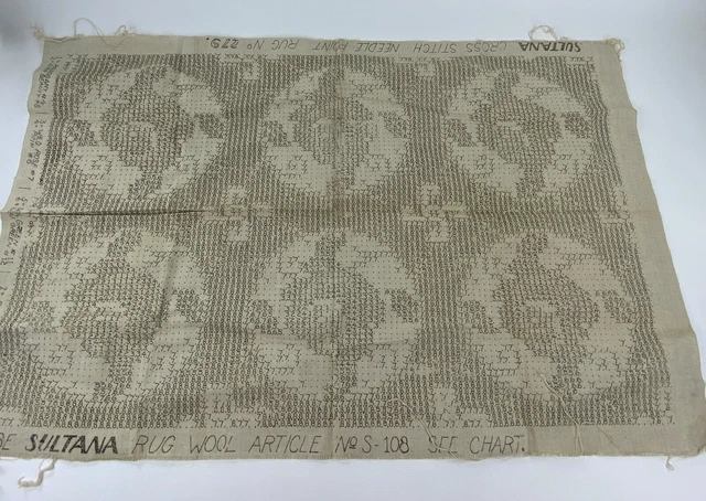 Alfombra de punto de cruz Sultana lona arpillera para enganchar lana #279 de colección