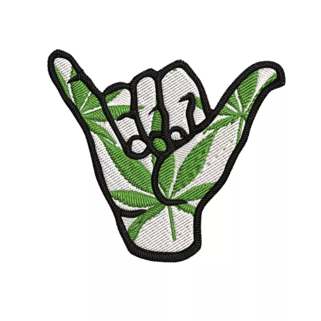 Hang Ten Loose Hand, Shaka Sign, Surf Surfer Patch Embroidered Iron-On Applique