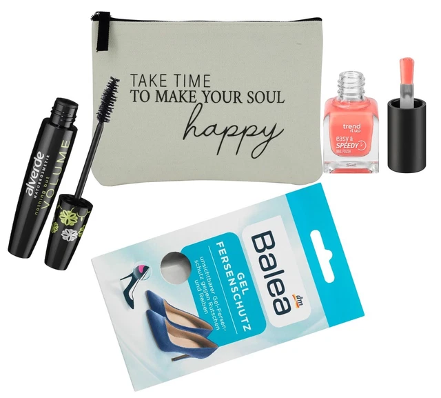 Lot de produits Beauté Végan, Trousse cosmétique, protection talon réutilisable