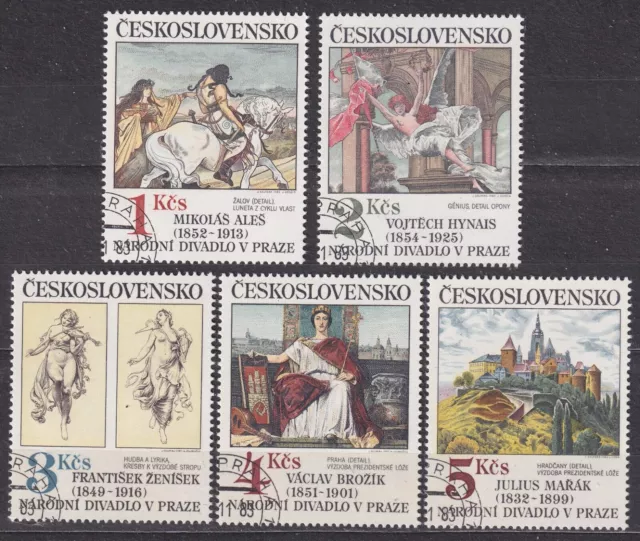 CZECHOSLOVAKIA 1983 SC#2482/86 USED set, Works of art from the National Theater.