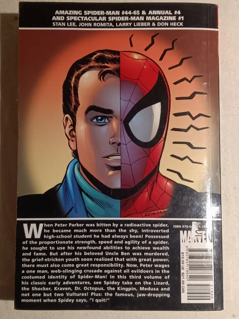Marvel Comics Essential The Amazing Spider-Man Vol 3 Paperback By Stan Lee USED