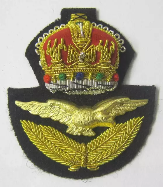 RAF Cap Badge WW2 Officer Hat & Eagle Kings Crown Royal Air Force British WWII