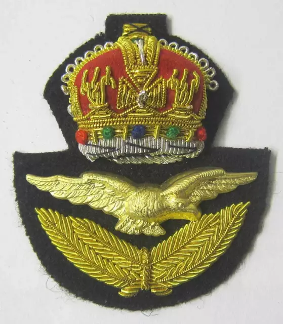 RAF CAP BADGE WW2 Officer Hat & Eagle Kings Crown Royal Air Force ...