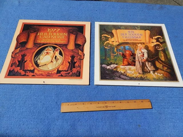 1977 & 1978 J.R.R. Tolkien Calendars illustrated by The Brothers Hildebrandt