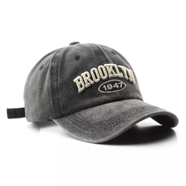 Casquette de Baseball rétro femmes hommes Coton délavé Brodée Brooklyn Vintage
