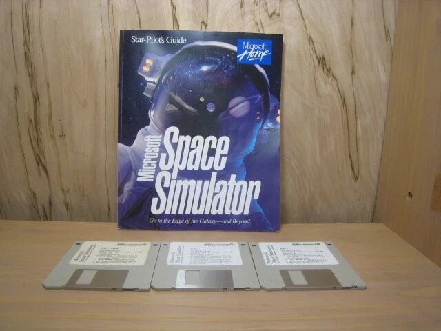 Microsoft Space Simulator for PC 1994  3.5" Disks MS-DOS Video Game