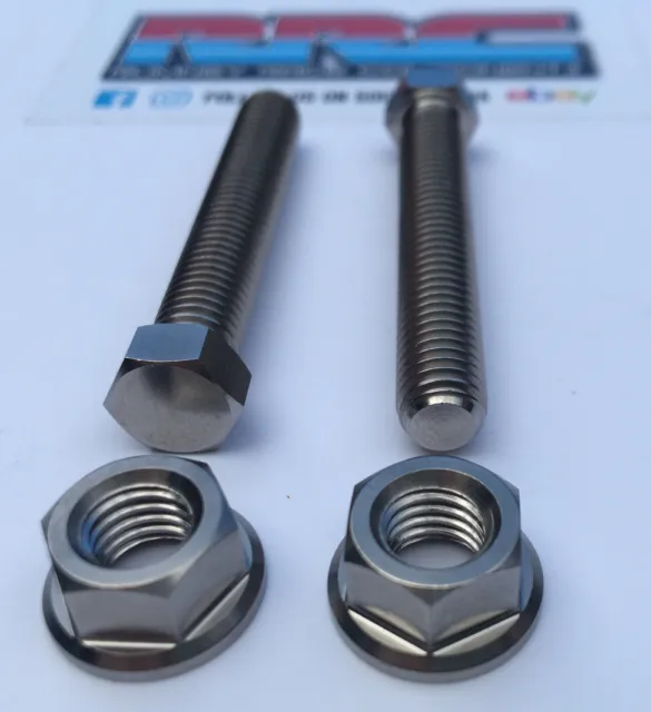 Triumph 675 Daytona 2006-2012 Titanium Chain Adjuster Bolt/Nuts Set GR5 M8x45mm