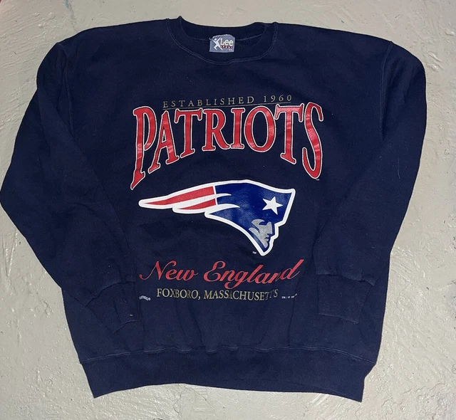 New England Patriots Lee vintage sweatshirt NFL Sweater Crewneck Classic XL Mens