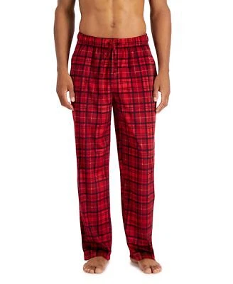 Club Room Mens Printed Fleece Pajama Pa Red Fair Isle XL DARK RED Size XLARGE