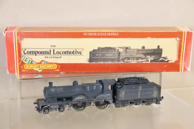 HORNBY R175 WEATHERED BR BLACK 4-4-0 CLASS 4P COMPOUND LOCOMOTIVE 41043 ny