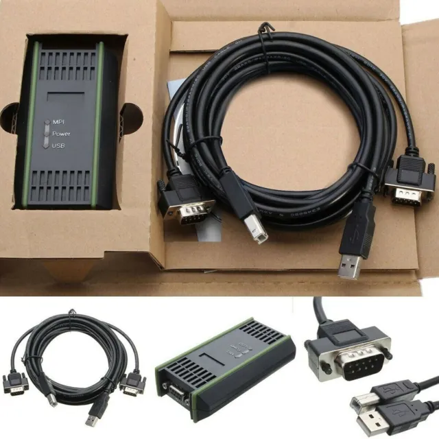 PC Adapter USB + USB Extension Cable + 2.5M Cable USB-MPI USB-PPI PLC 1.5A 5.4V