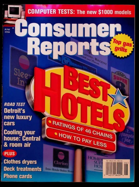 Consumer Reports Magazine June 1998 Computers Cars Cadillac DeVille Lincoln Olds