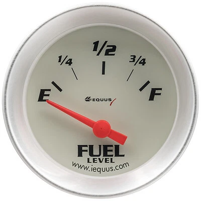 Equus 2.0 Dia Fuel Level Gauge Silver - E8362