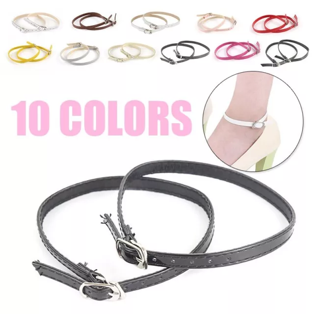 2× Detachable Shoe Straps Heels Buckle Belt Removable Ankle Strap-Pumps Decors