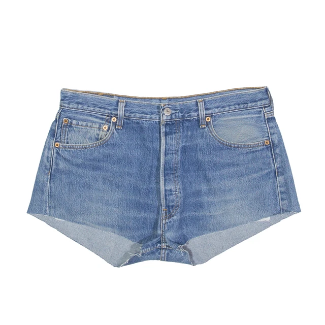 Pantaloncini denim LEVI'S 501 orlo grezzo blu normale donna M W34