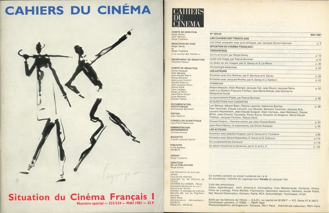 CAHIERS DU CINÉMA N°323/324 - Situation du Cinéma français 1 - mai 1981