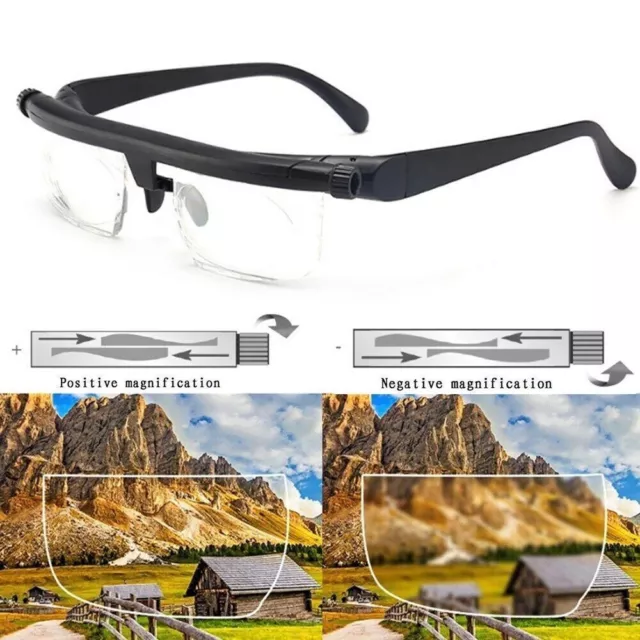 Gafas ajustables con esfera enfoque lectura gafas de visión a distancia