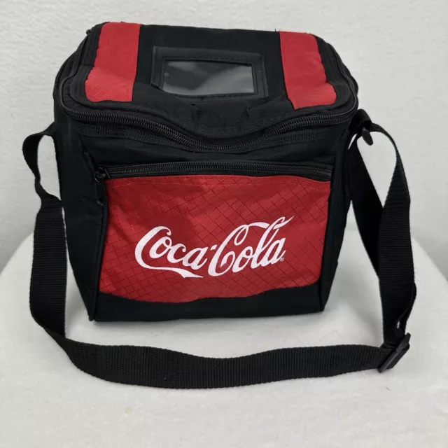 Coca-Cola Lunch Bag Insulated Cooler Bag Adjustable Strap 6-Pack Size Zip Pocket