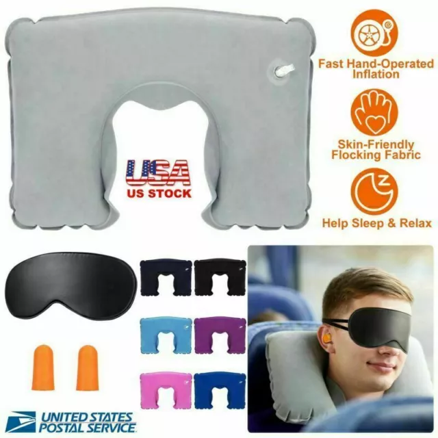 Travel Pillow Inflatable U Shape Neck Pillow Neck Support Head Rest Office Car