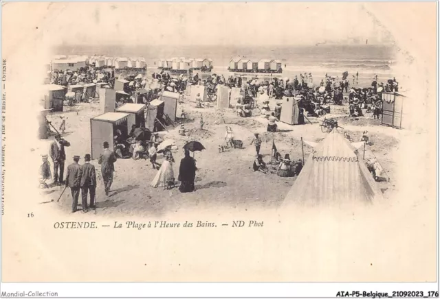 Aiap5-Belgique-0506 - Ostende - La Plage A L'heure Des Bains - Nd Photo