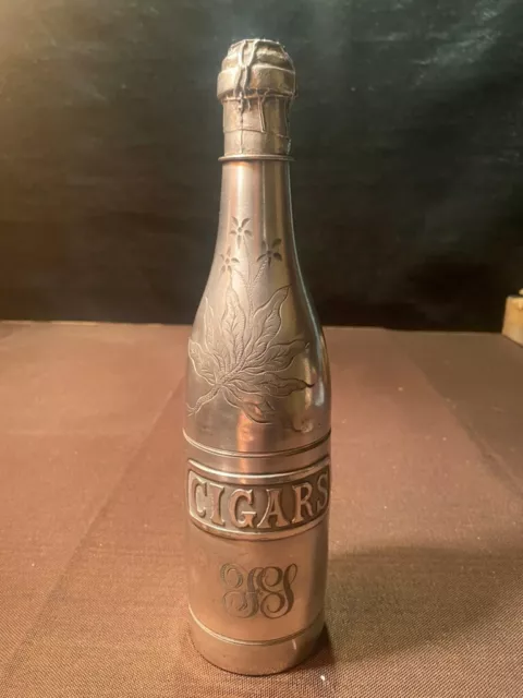 Vintage PAIRPOINT MFG CO. Sliver-plated Cigar Champagne Bottle