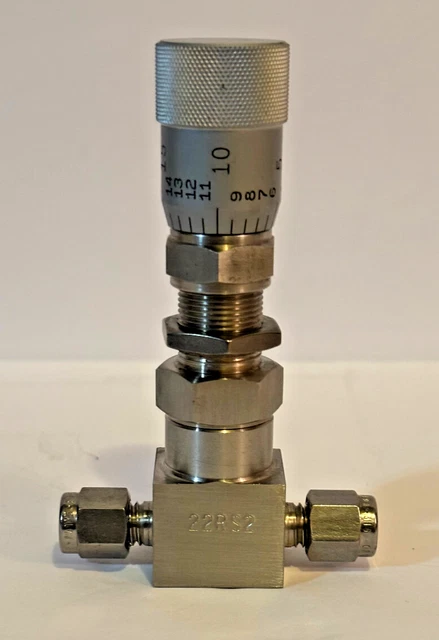Vanne De Réglage (metering Valve) Swagelok Nupro 1/4" - Acier Inoxydable - Précision - Neuf